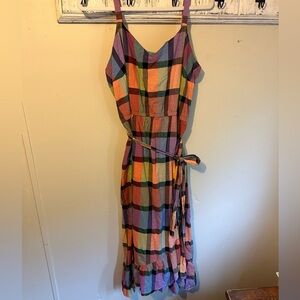 Womens plus Plaid Midi Dress
